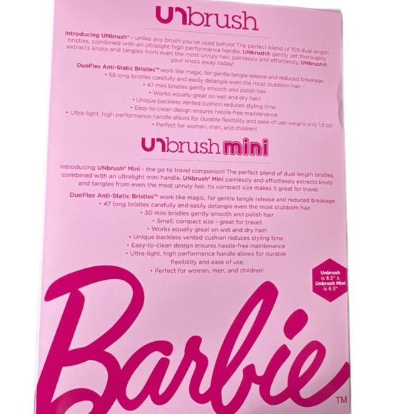 Unbrush Original & Mini Barbie Unbrush in Pink
0199 - Picture 2 of 2
